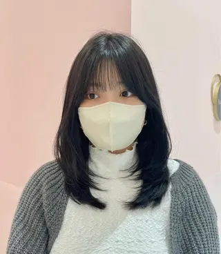 ミディアム ❤︎︎韓国ヘア❤︎︎ 𝑺𝒉𝒊𝒉𝒐のヘアスタイル