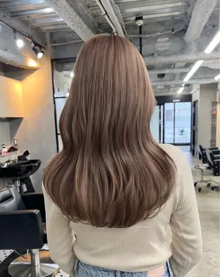 セミロング 美髪矯正 透明感 カラー⭐️ユウキのヘアスタイル