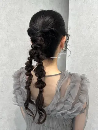 ロング ヘアアレンジ v-lab studio所属・韓国レイヤーカット/ 艶カラー/ noaのヘアスタイル