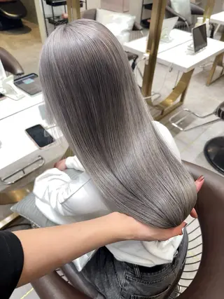 セミロング カラー ヘアアレンジ 天神/ブリーチ/ ブリーチなしカラーのヘアスタイル