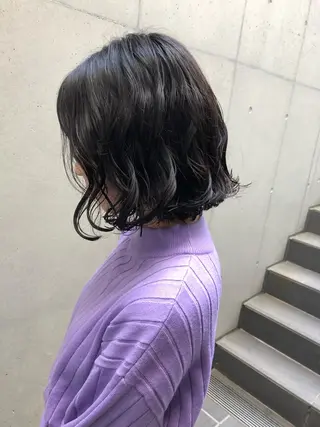 ショート パーマ ロングパーマ木村 ボブパーマのヘアスタイル