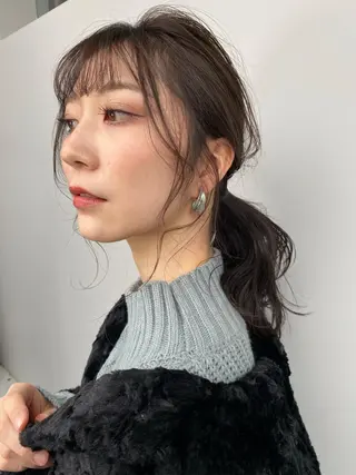 セミロング アートディレクター ワダヒサノリのヘアスタイル