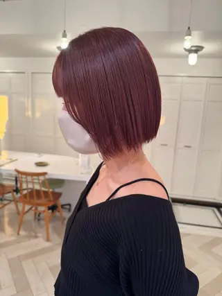 カラー ブリーチカラー🎀 韓国風/寺門美優のヘアスタイル