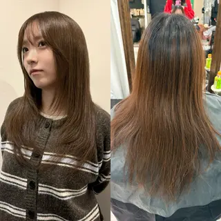 ロング カラー なんば🍓 似合わせカラー🐬のヘアスタイル