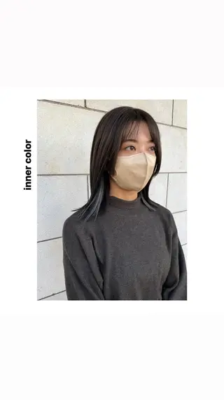 ミディアム カラー パーマ ヘアアレンジ メンズ キッズ ネイル マツエク・マツパ アイブロウ hiro【沿線で叶う 似合わせhair】のヘアスタイル