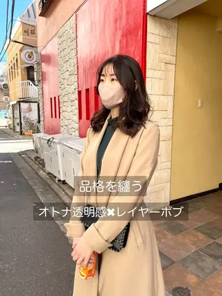 セミロング カラー 黒崎 勝巳のヘアスタイル
