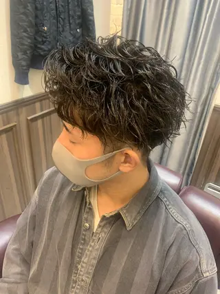 パーマ メンズ フリーランス理美容師 いさかのヘアスタイル