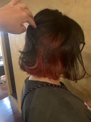 ミディアム 吉本 yoshimotoのヘアスタイル