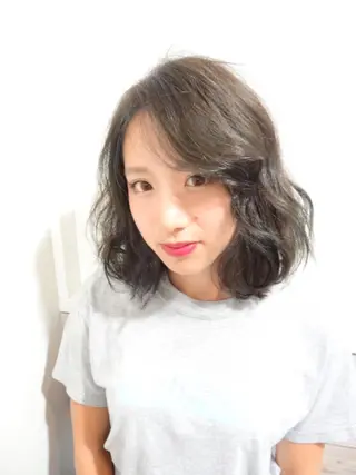 ショート ミディアム セミロング カラー パーマ _WHITE高槻店 yusukeのヘアスタイル
