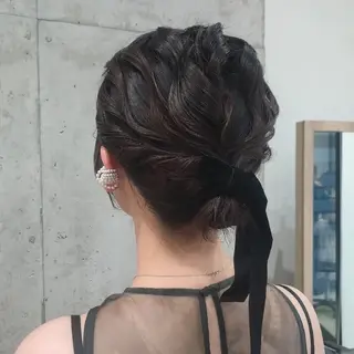 ショート ヘアアレンジ ヘアアレンジ/柔らか 艶カラー/AKARIのヘアスタイル