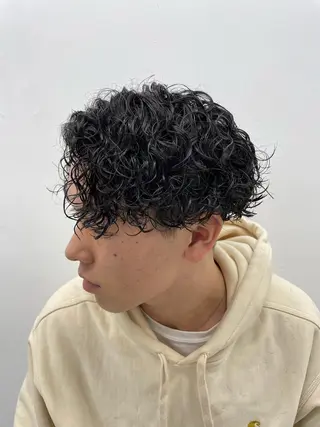 ミディアム パーマ メンズ 【柏メンズパーマ職人 】店長　KAZUMAのヘアスタイル