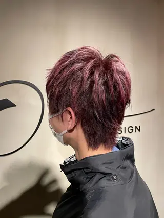 ショート カラー メンズ 艶感/レイヤーカット 🌐Taketoのヘアスタイル