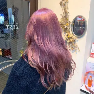 ミディアム カラー フェザー/シャドウ/ メッシュパーマのヘアスタイル