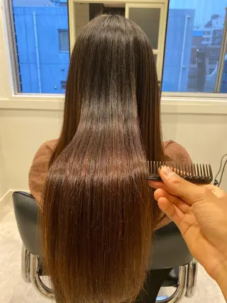 ロング カラー パーマ ブリーチ縮毛矯正 /髪質改善/KEIのヘアスタイル
