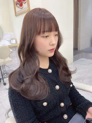 セミロング カラー ヘアアレンジ 髪質改善特化 🫧松野力也のヘアスタイル