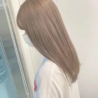 セミロング カラー ヘアアレンジ 🤍韓国ヘア特化 🤍力丸🤍のヘアスタイル