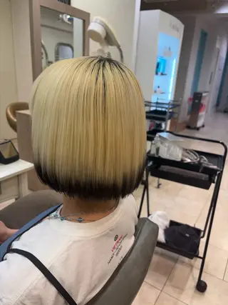 ショート 韓国風/艶髪/縮毛/ ストレート/もえかのヘアスタイル