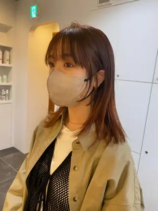 ミディアム カラー 砂原 ひよりのヘアスタイル