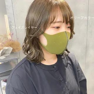 ミディアム 顔周りの垢抜けヘア 立山愛梨のヘアスタイル