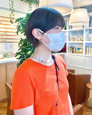 ショート カラー くがれいじ 梅田/ショート/ボブのヘアスタイル