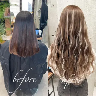 ロング カラー ヘアアレンジ TATSUYA アートディレクターのヘアスタイル