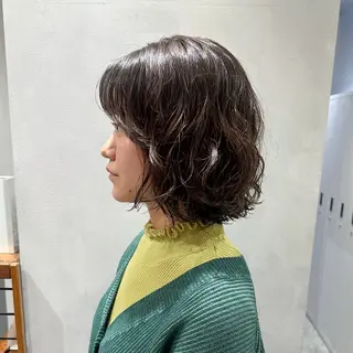 ショート カラー パーマ 🫧もも🫧 ／パーマ/似合わせ/のヘアスタイル