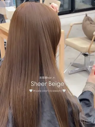 ロング カラー ヘアアレンジ ブリーチなし🤍透明 感カラーtakutoのヘアスタイル