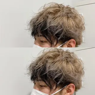 ミディアム カラー メンズ 赤み消しカラー 🍀JUNKIのヘアスタイル