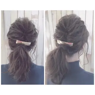 ミディアム セミロング ヘアアレンジ 太田 有香のヘアスタイル