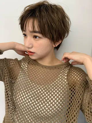 ショート カラー 👑満足度1000% 重村 春奈👑のヘアスタイル