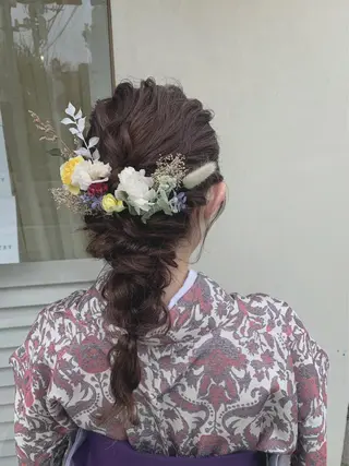 セミロング ヘアアレンジ ぱつっとボブ/ 小野あかねのヘアスタイル
