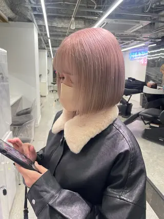 ミディアム カラー 🪸店長ハイトーン エクステmisakiのヘアスタイル