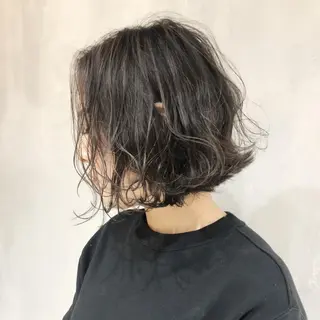 ショート カラー パーマ ヘアアレンジ ITbyALBUM 中野店のヘアスタイル