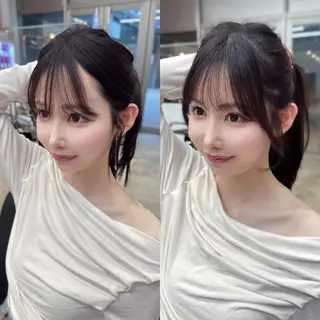 ロング カラー 顔周り似合わせ・巻け るレイヤー水谷航大のヘアスタイル