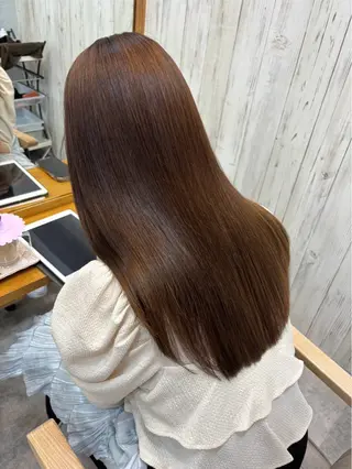 ロング 暖色カラー💞 菊地しおんのヘアスタイル