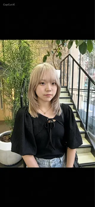 ミディアム 韓国レイヤー/ボブ /ジュンエイのヘアスタイル