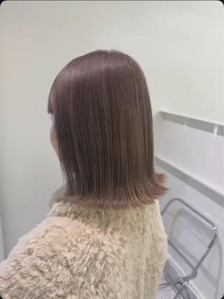 ミディアム カラー パーマ ヘアアレンジ メンズ キッズ 透明感カラー／ 新潟万代/池野里衣のヘアスタイル