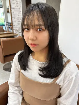 セミロング 原田 健斗のヘアスタイル