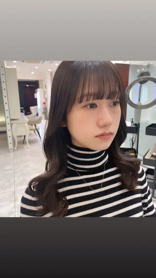 セミロング カラー ボブパーマ 🌷ヨシカワハナコのヘアスタイル