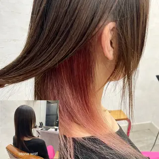 セミロング カラー 黒崎 勝巳のヘアスタイル