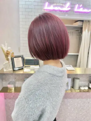 ミディアム カラー ヘアアレンジ 天神/ブリーチ/ ブリーチなしカラーのヘアスタイル