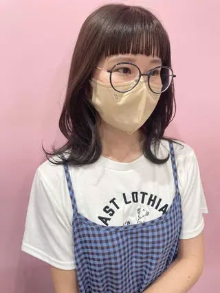 ミディアム 岩田 萌那のヘアスタイル