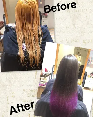 ロング カラー ハイトーン×髪質改善 KENTAのヘアスタイル