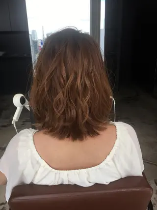 ミディアム 韓国美髪矯正✂️ 佐藤ヒロのヘアスタイル