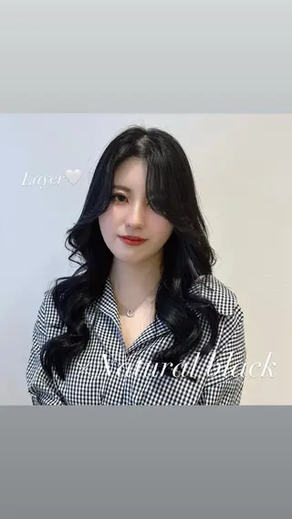 ロング 韓国𝐻𝑎𝑖𝑟 🇰🇷🖤ハラのヘアスタイル
