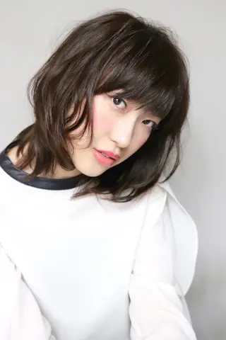 ミディアム カラー 中村 海のヘアスタイル