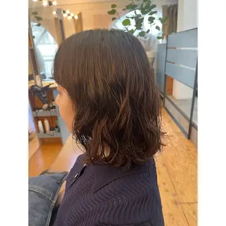 ミディアム パーマ Lagom なかだのヘアスタイル