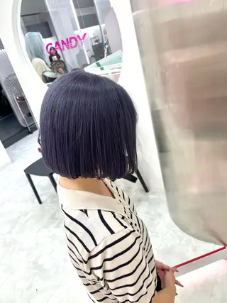 ミディアム ❤︎ワンホンガーリー なハイトーンヘア❤︎のヘアスタイル