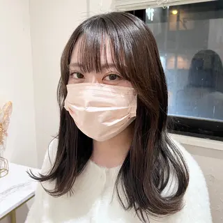 セミロング 髪質改善/韓国ヘア 顔まわり特化yutoのヘアスタイル