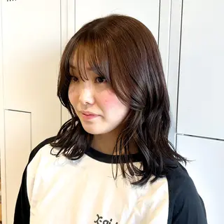 ミディアム 🤡暖色レイヤー 🤡みさきのヘアスタイル